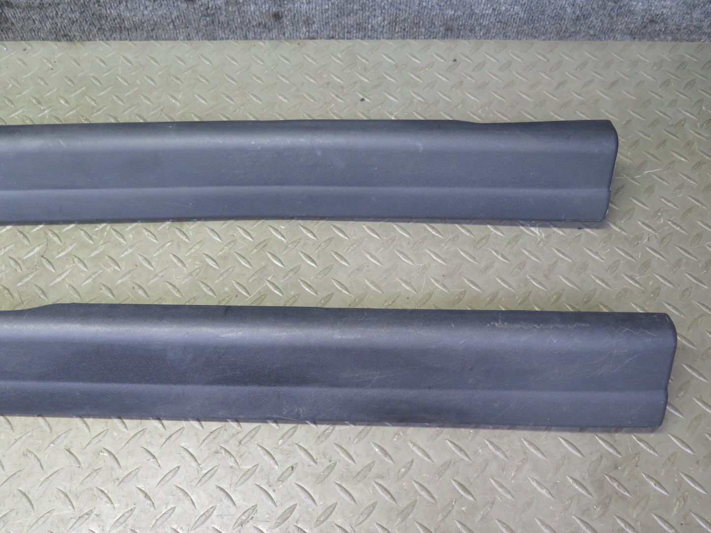 04-11 Mazda RX8 Set of 2 Left & Right Door Inner Sill Scuff Plate Trim Black OEM
