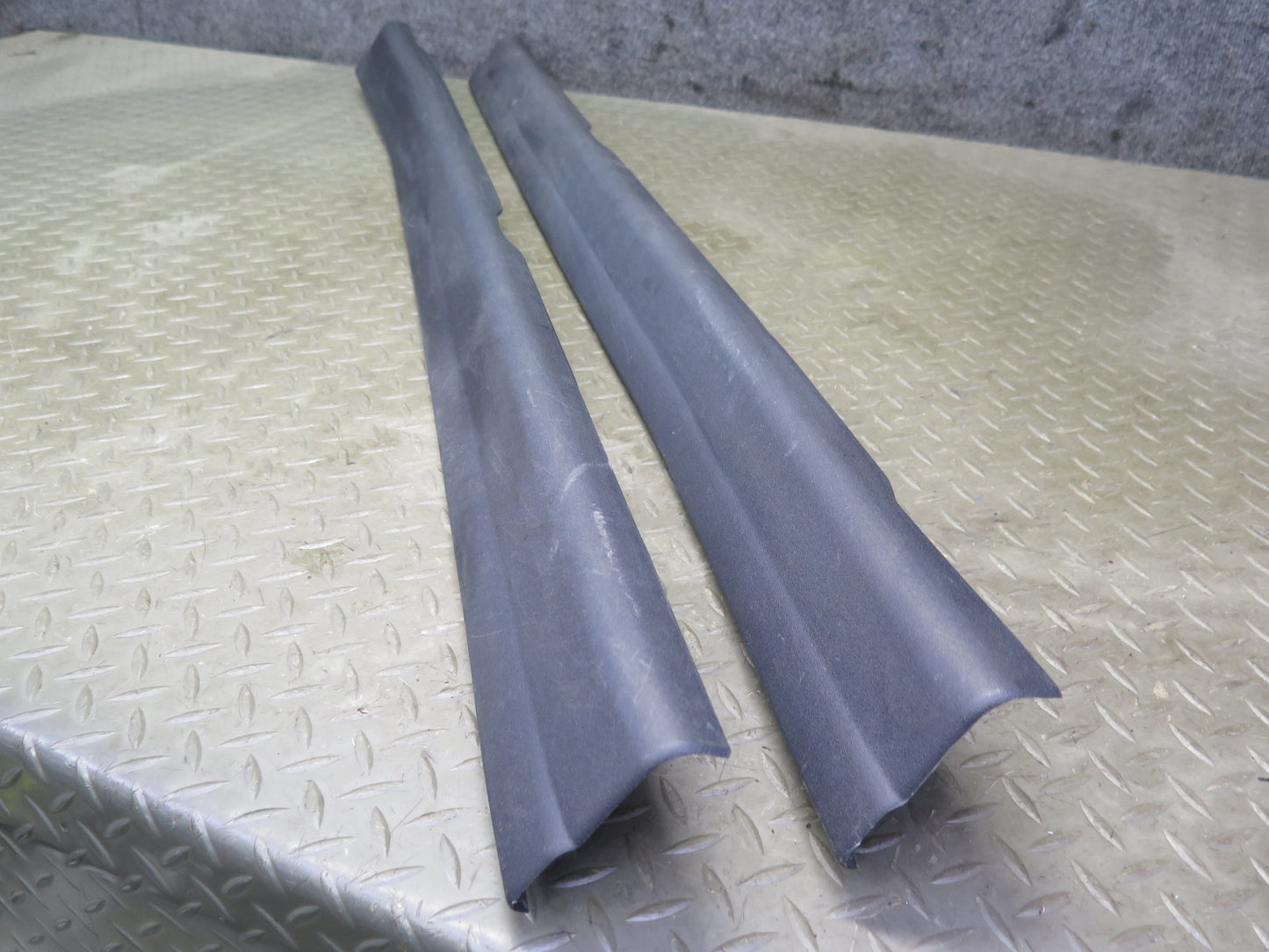 04-11 Mazda RX8 Set of 2 Left & Right Door Inner Sill Scuff Plate Trim Black OEM