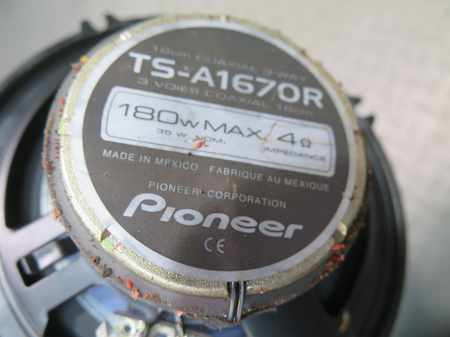 Set of 2 Pioneer TS-A1670R 6.5'' 180W 3-WAY Coaxial Speaker