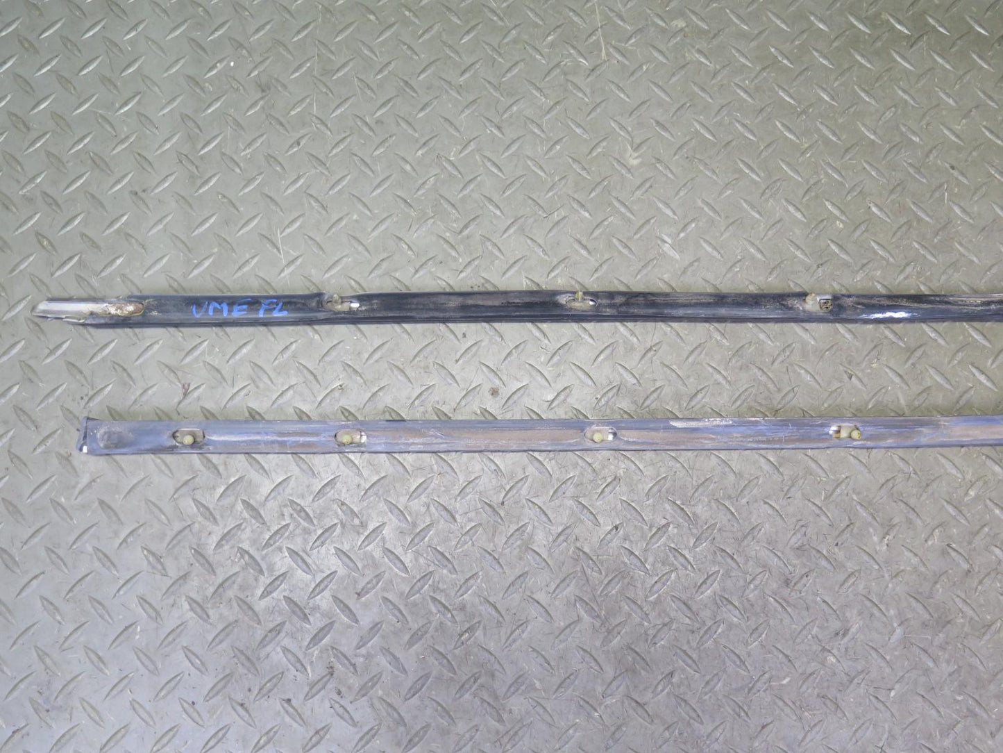 75-76 Mercedes W115 Set of 6 Front & Rear Left Exterior Door Molding OEM