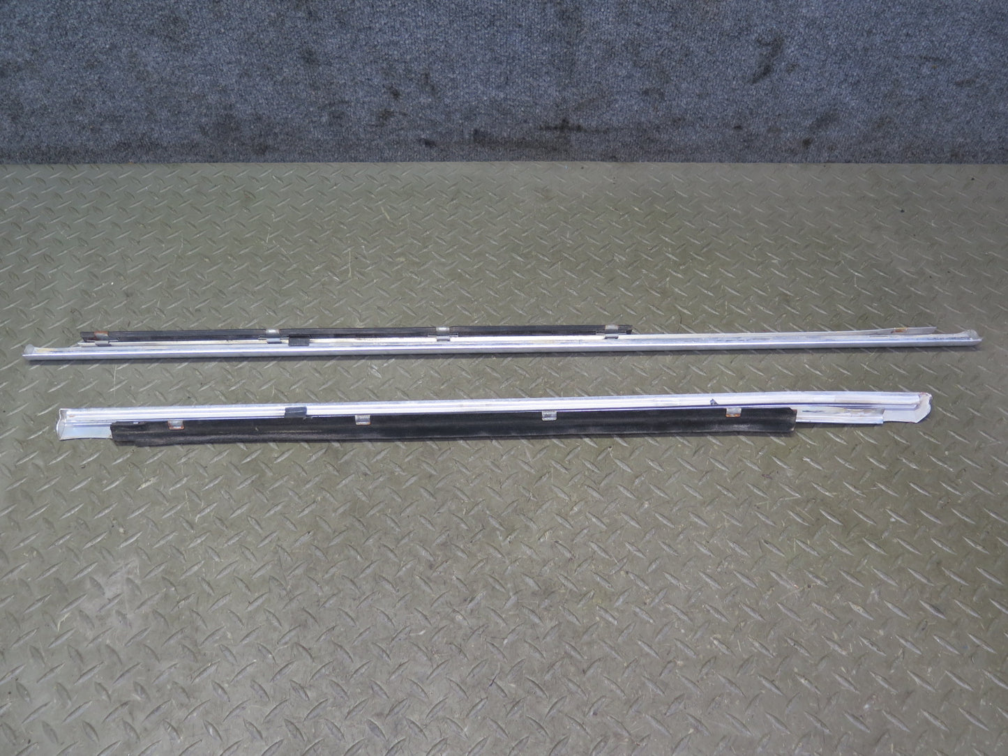 75-76 Mercedes W115 Set of 7 Front & Rear Right Exterior Door Molding OEM