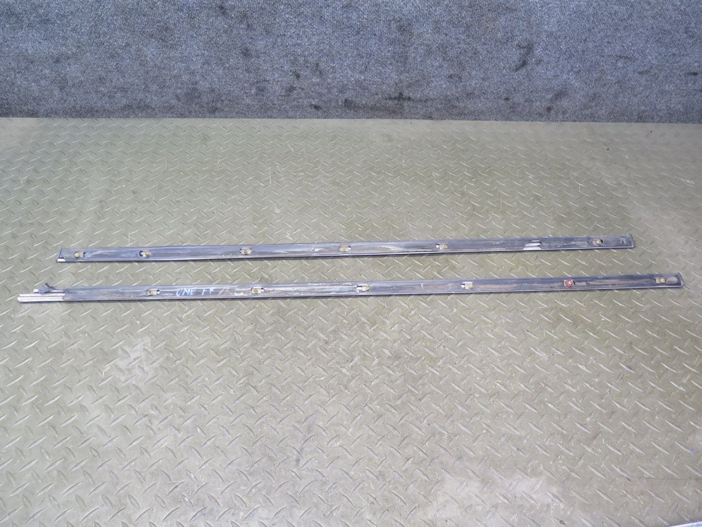 75-76 Mercedes W115 Set of 7 Front & Rear Right Exterior Door Molding OEM