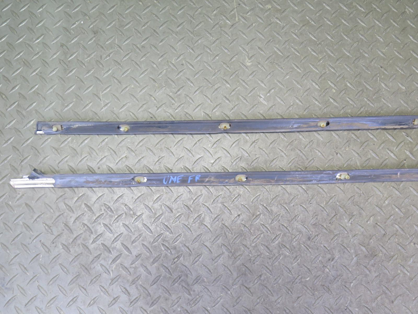 75-76 Mercedes W115 Set of 7 Front & Rear Right Exterior Door Molding OEM