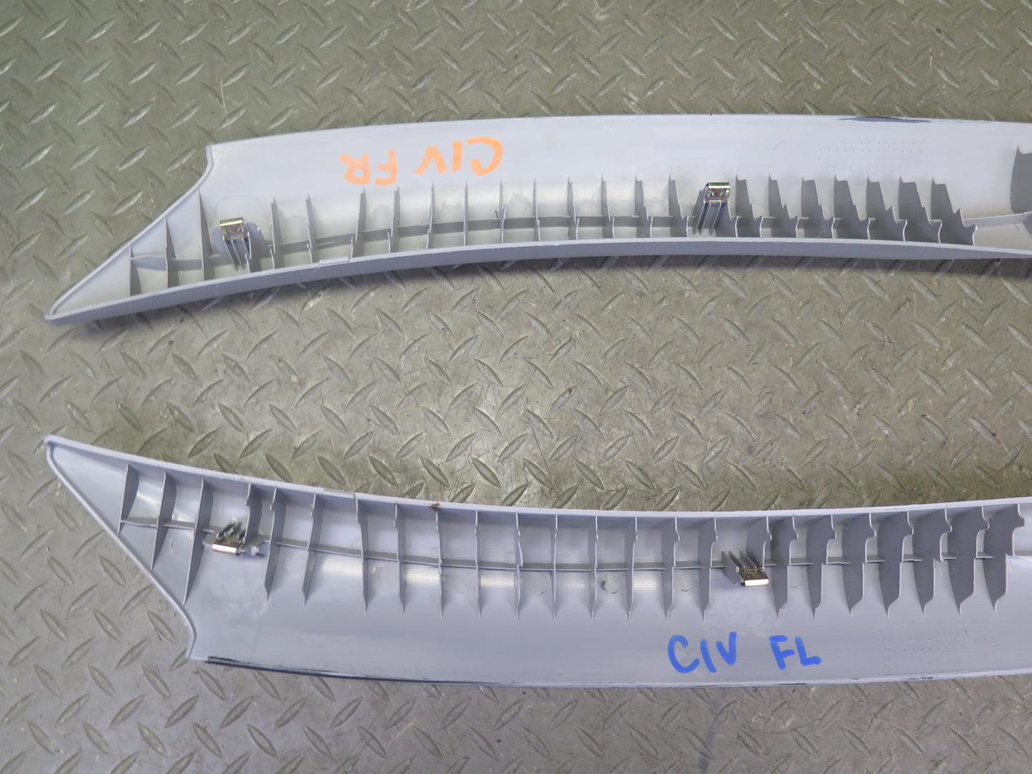 99-01 Isuzu Vehicross Set of 2 Left & Right A Pillar Trim Cover Panel Gray OEM