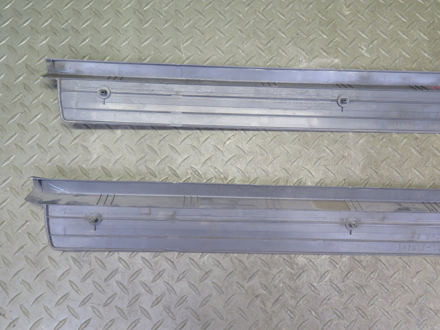 86-92 Toyota Supra MA70L Set of 2 Left & Right Door Scuff Sill Plate Trim OEM