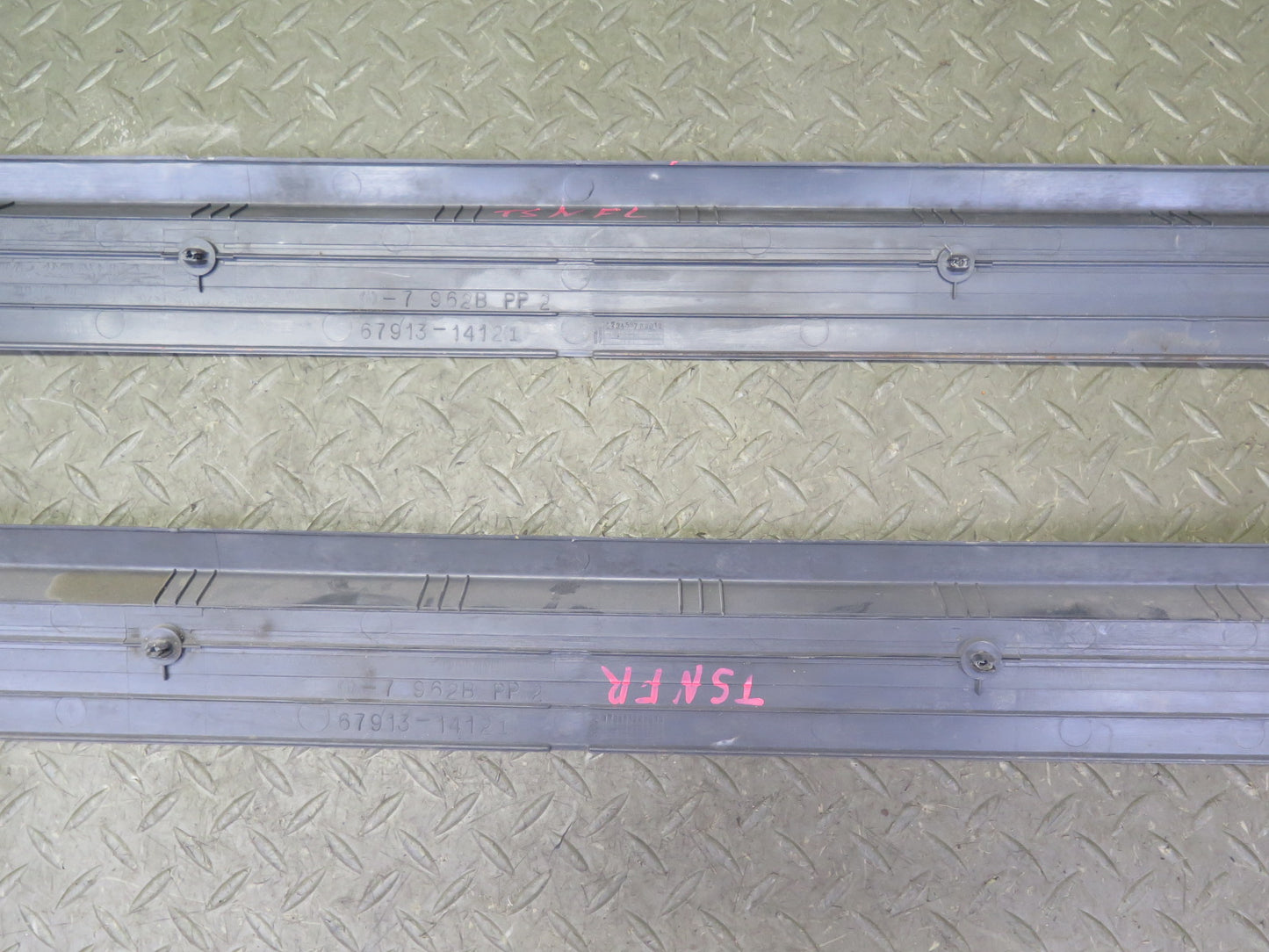 86-92 Toyota Supra MA70L Set of 2 Left & Right Door Scuff Sill Plate Trim OEM