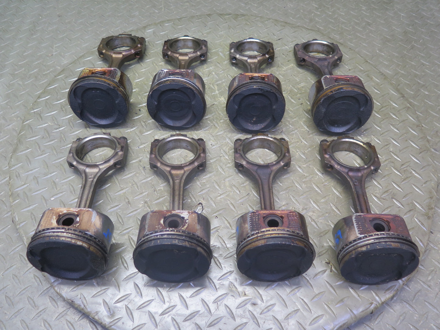 98-00 Lexus GS400 SC400 LS400 1UZFE Set of 8 Engine Piston Connecting Rod OEM
