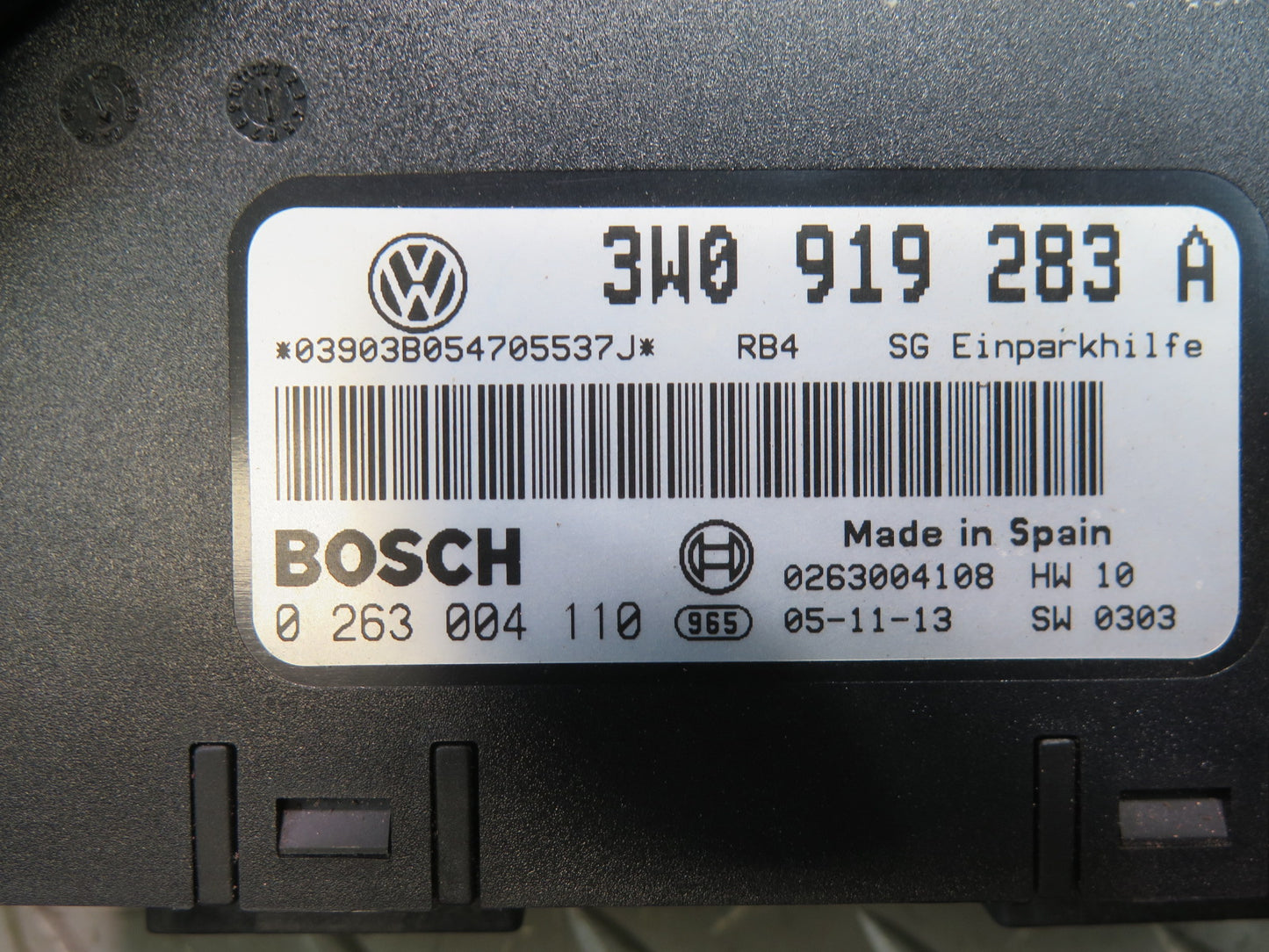 2006-2012 Bentley Flying Spur PDC Park Assist Control Module Unit 3W0919283A