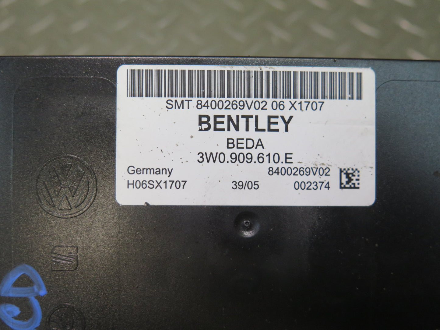 2006 Bentley Flying Spurtrunk Lid Control Module Unit 3W0909610E