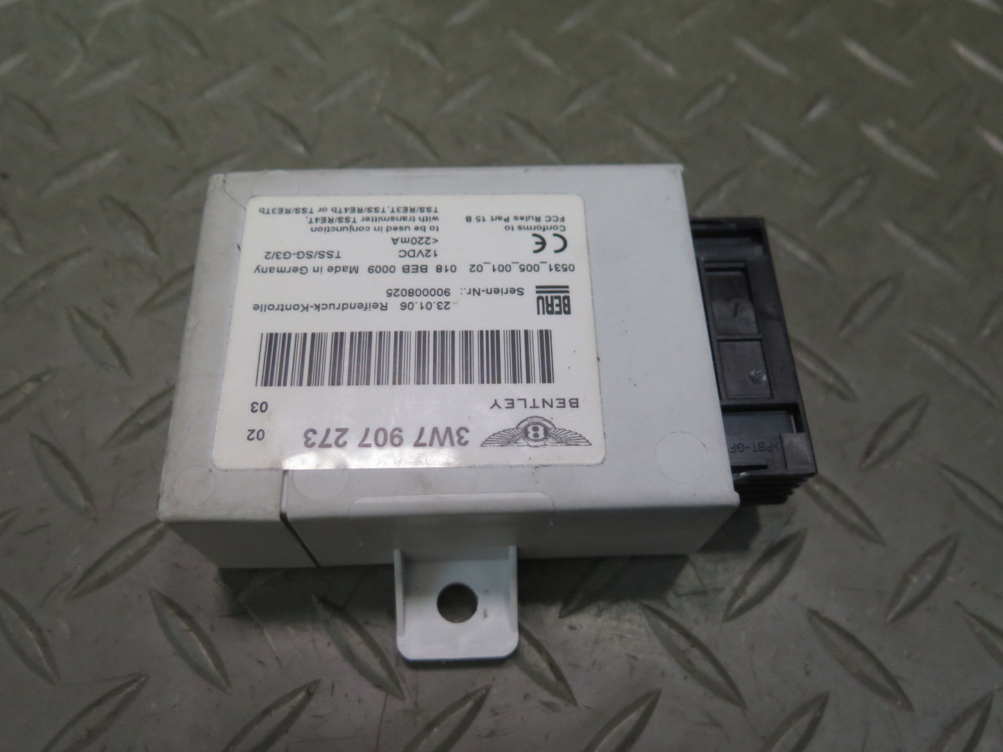 2006-2012 Bentley Flying Spur TPMS Tire Pressure Control Module Unit 3W7907273