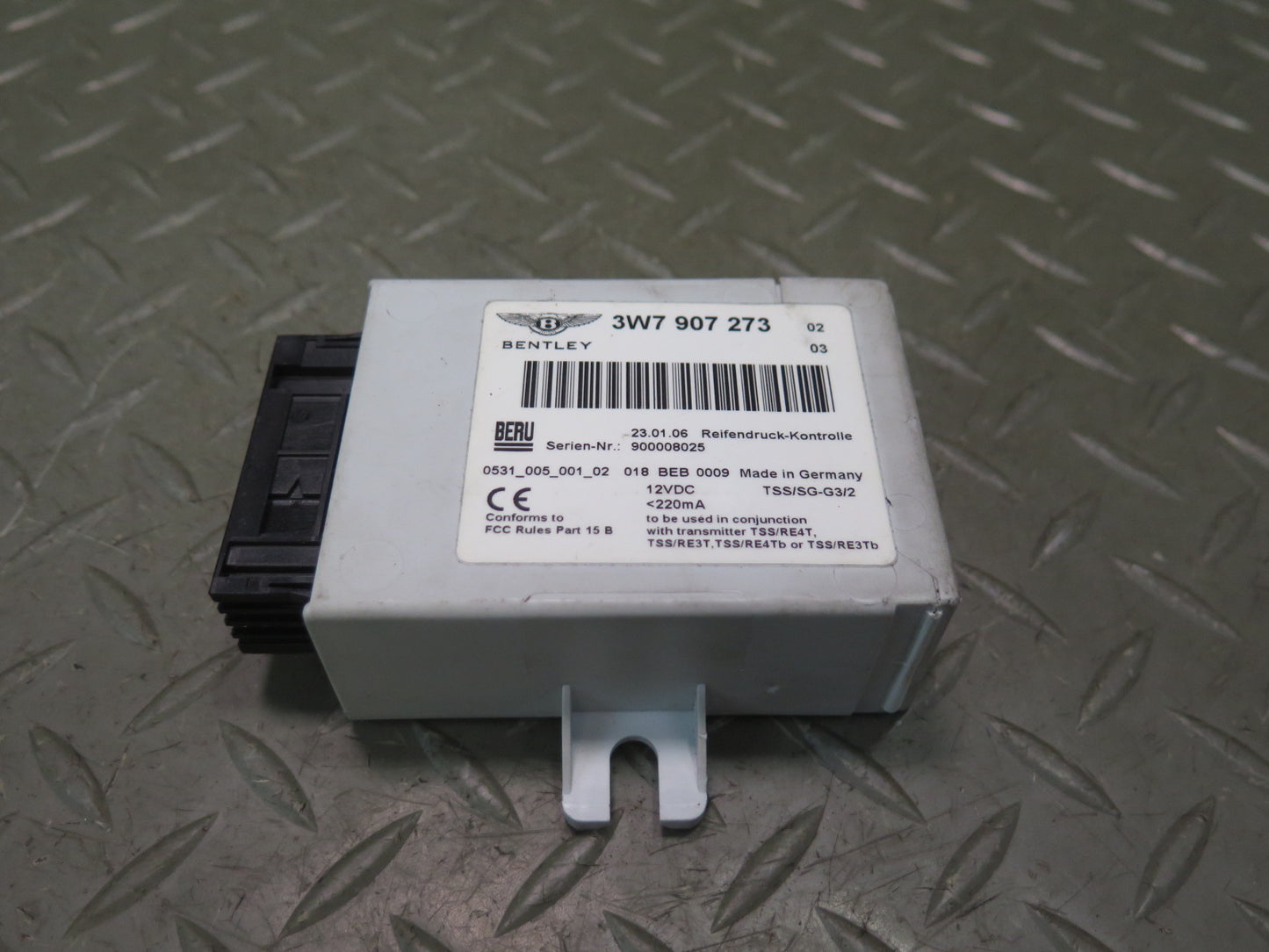 2006-2012 Bentley Flying Spur TPMS Tire Pressure Control Module Unit 3W7907273