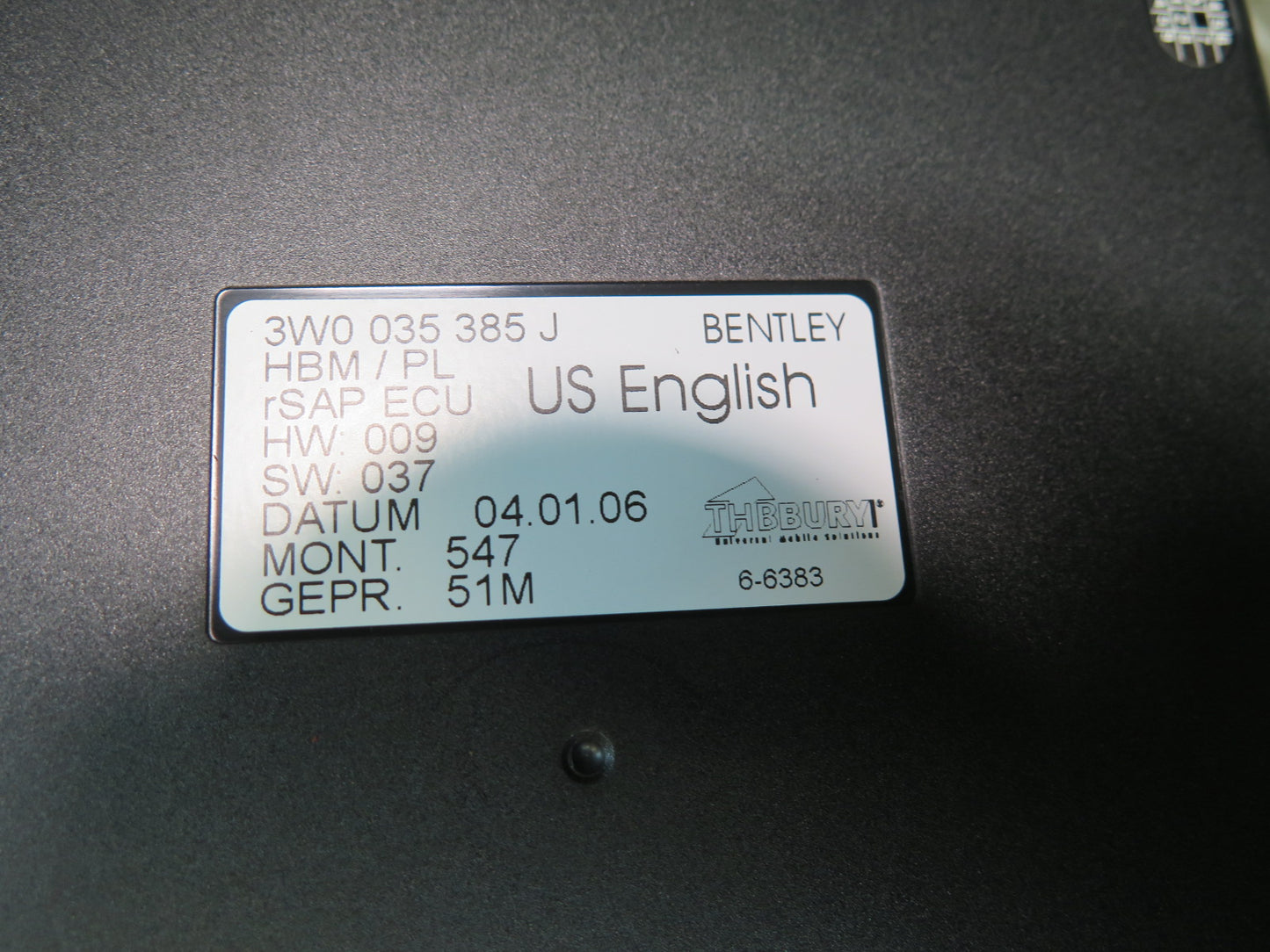 2006 Bentley Flying Spur Communication Phone Control Module Unit