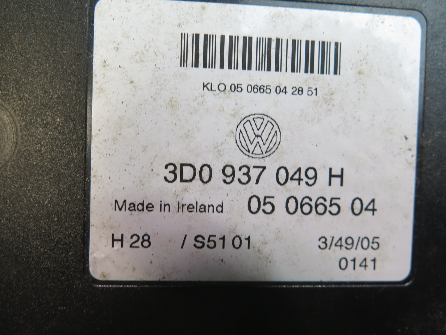 2006 Bentley Flying Spur Onboard Power Supply Control Module Unit 3D0937049H