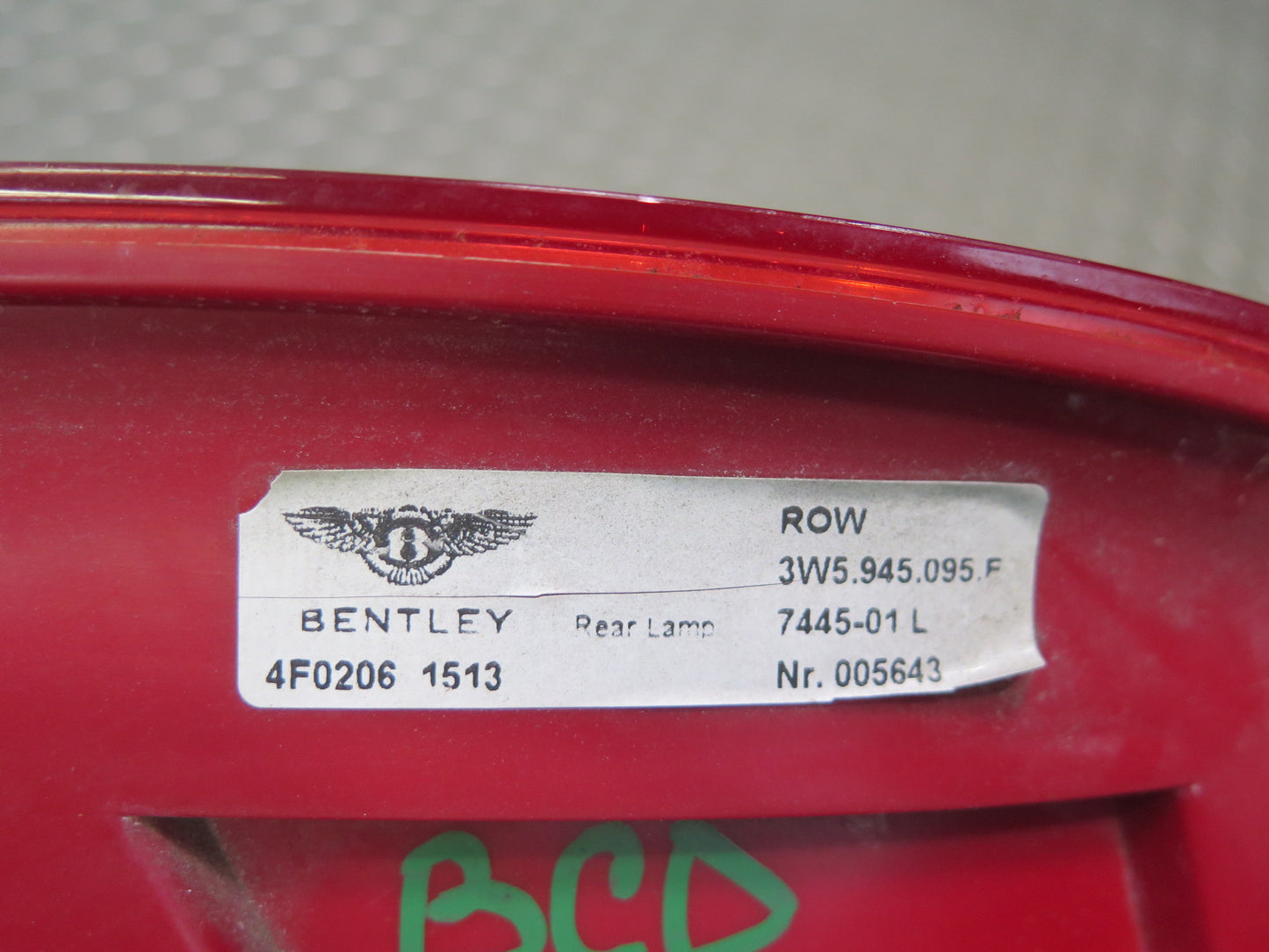 2006-2012 Bentley Flying Spur Rear Right & Left Side Tail Light Lamp Set