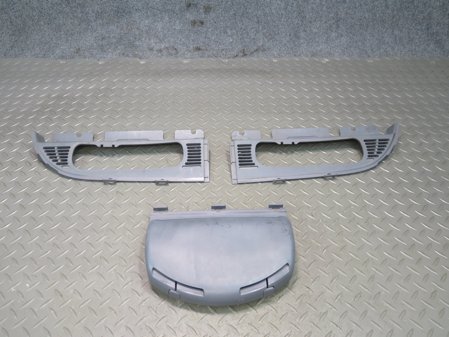 96-99 BMW E36 328iC Convertible Rear Air Vent Trim Panel Grille Set Gray OEM