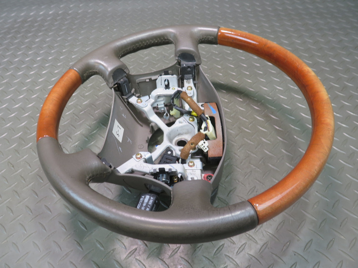 98-00 Lexus UCF20L LS400 Leather Wood Steering Brown w Cruise Control Switch OEM