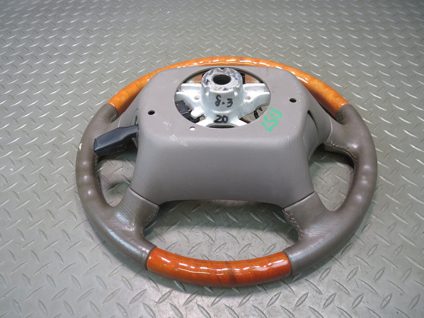 98-00 Lexus UCF20L LS400 Leather Wood Steering Brown w Cruise Control Switch OEM