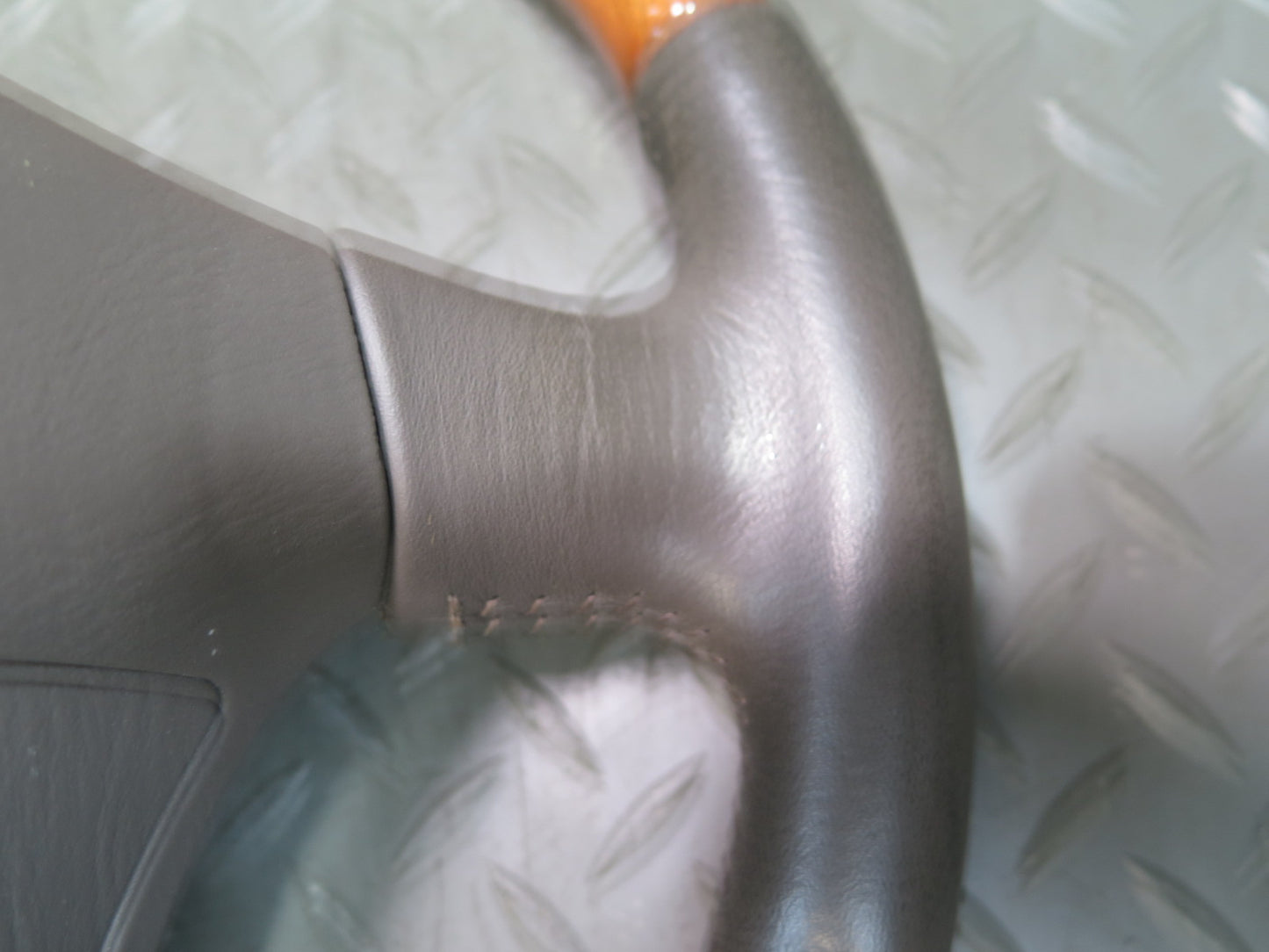 98-00 Lexus UCF20L LS400 Leather Wood Steering Brown w Cruise Control Switch OEM