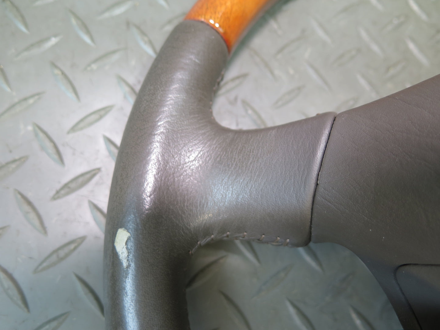 98-00 Lexus UCF20L LS400 Leather Wood Steering Brown w Cruise Control Switch OEM