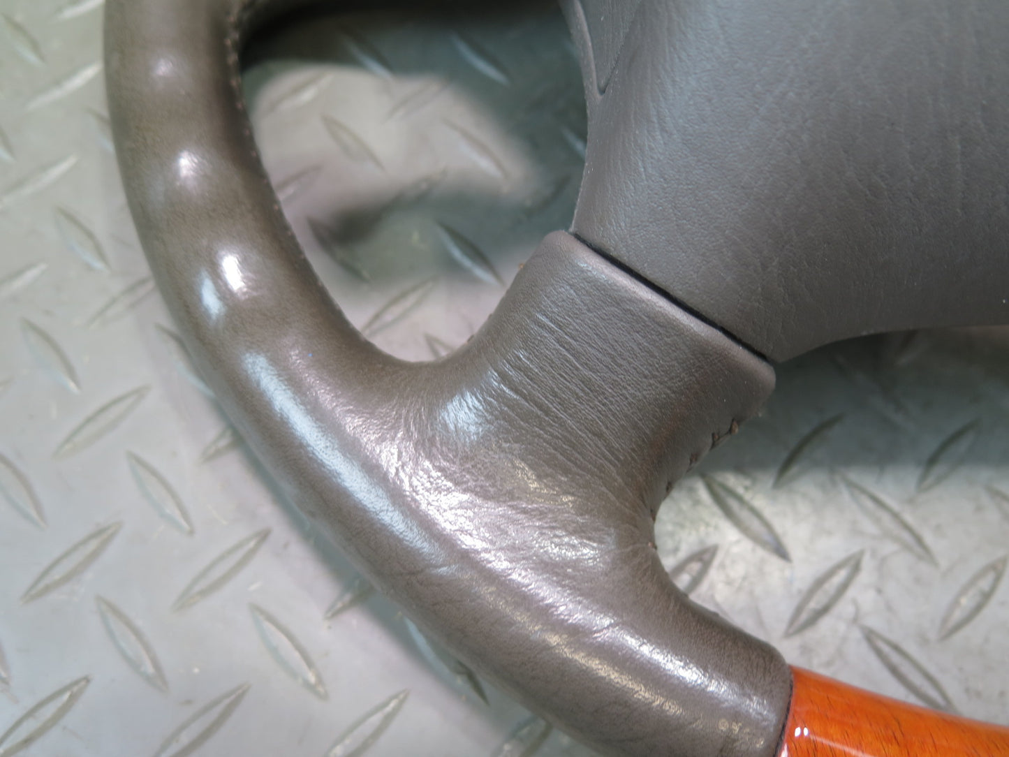 98-00 Lexus UCF20L LS400 Leather Wood Steering Brown w Cruise Control Switch OEM