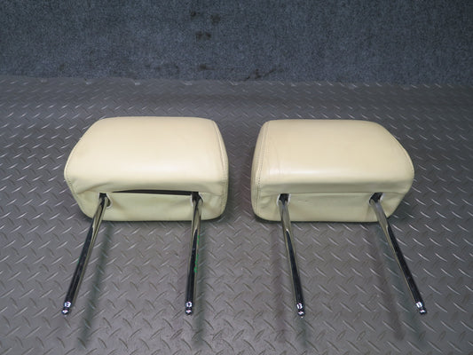 2006-2012 Bentley Flying Spur Front Left & Right Side Seat Headrest Beige Set