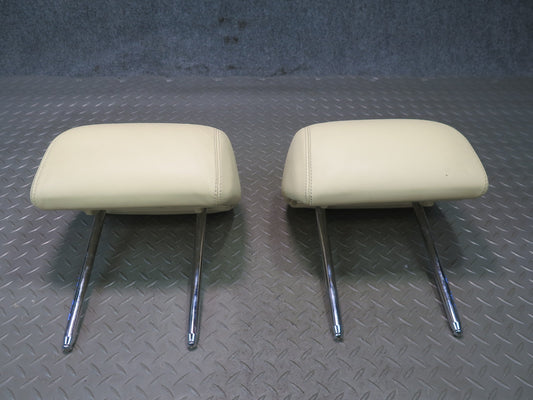 2006-2012 Bentley Flying Spur Rear Left & Right Side Seat Headrest Beige Set
