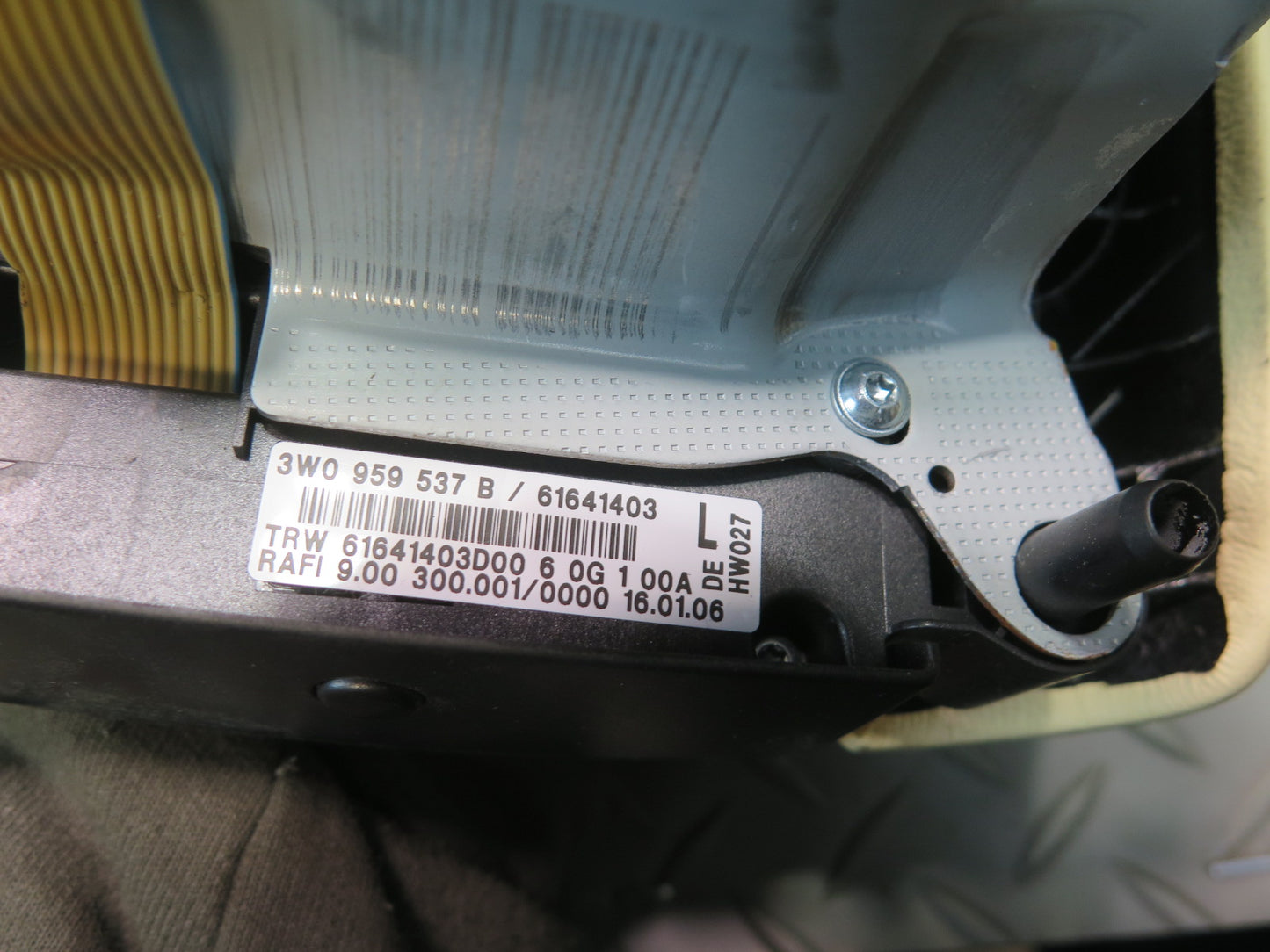 06-12 BENTLEY CONTINENTAL FLYING SPUR FRONT LEFT DRIVER SIDE STEERING WHEEL SRS AIRBAG OEM