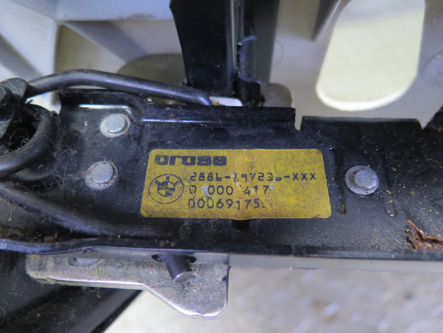 96-98 BMW E36 328iC Convertible Front Left Seat Lower Frame Track Rail Motor OEM
