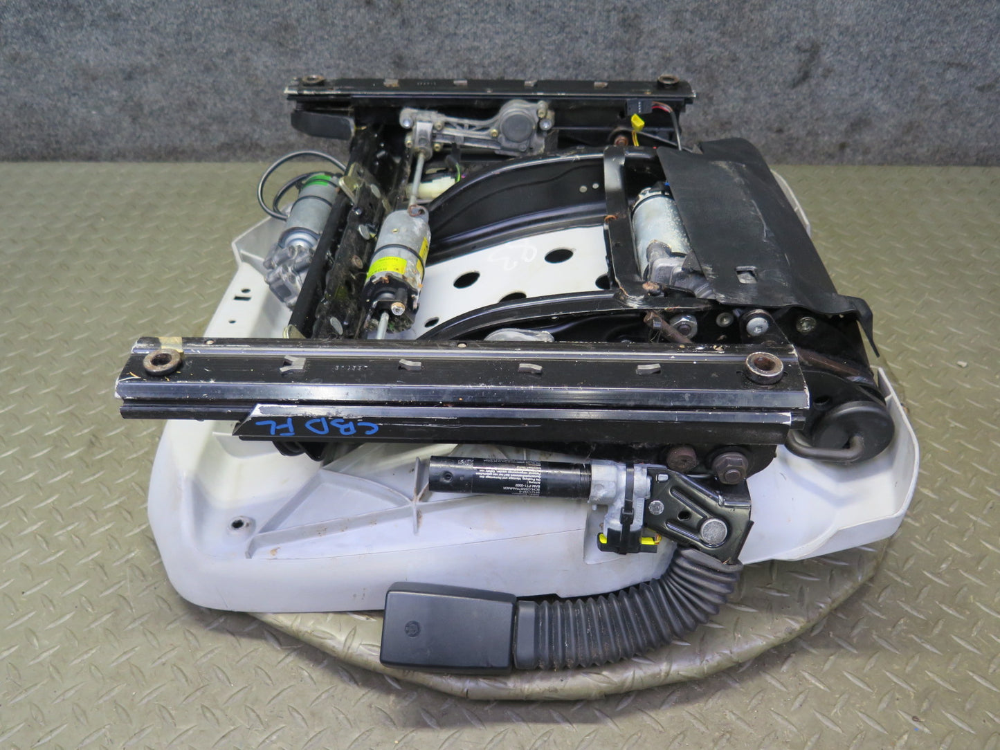 96-98 BMW E36 328iC Convertible Front Left Seat Lower Frame Track Rail Motor OEM