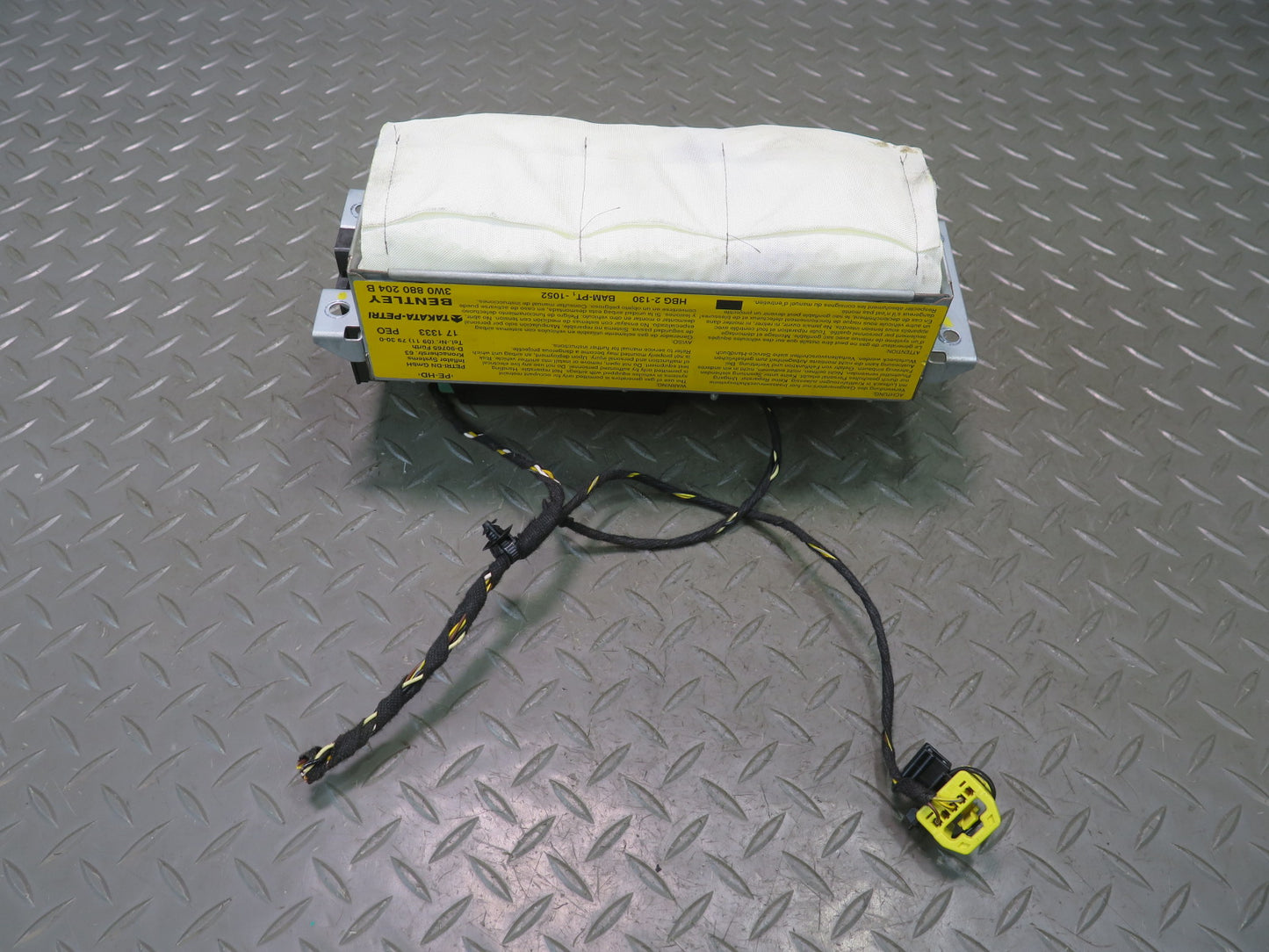06-12 BENTLEY CONTINENTAL FLYING SPUR FRONT RIGHT PASSENGER SIDE DASH SRS AIRBAG 3W0880204B OEM