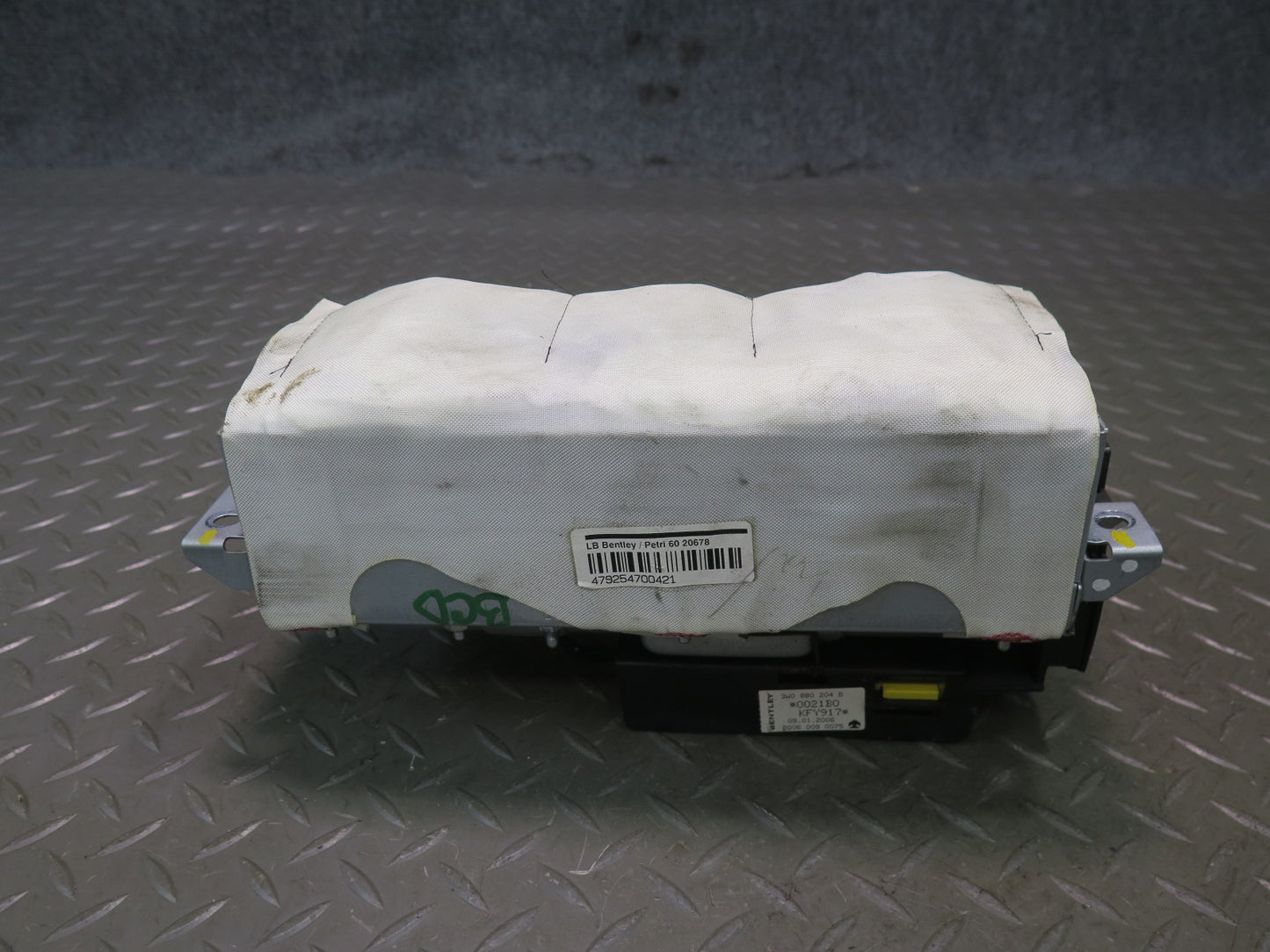 06-12 BENTLEY CONTINENTAL FLYING SPUR FRONT RIGHT PASSENGER SIDE DASH SRS AIRBAG 3W0880204B OEM