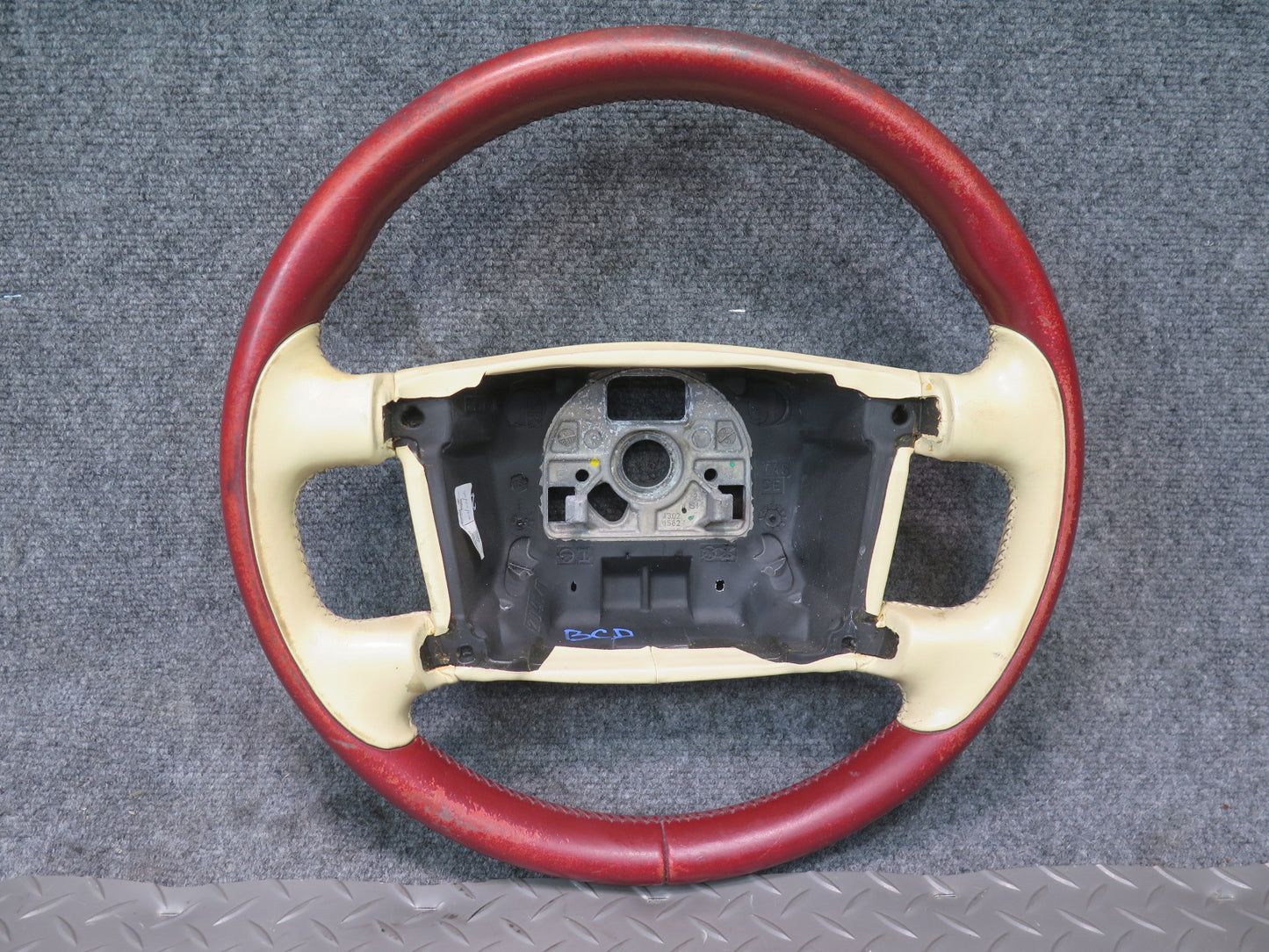 2006-2012 Bentley Continental Flying Spur Leather Steering RED Beige