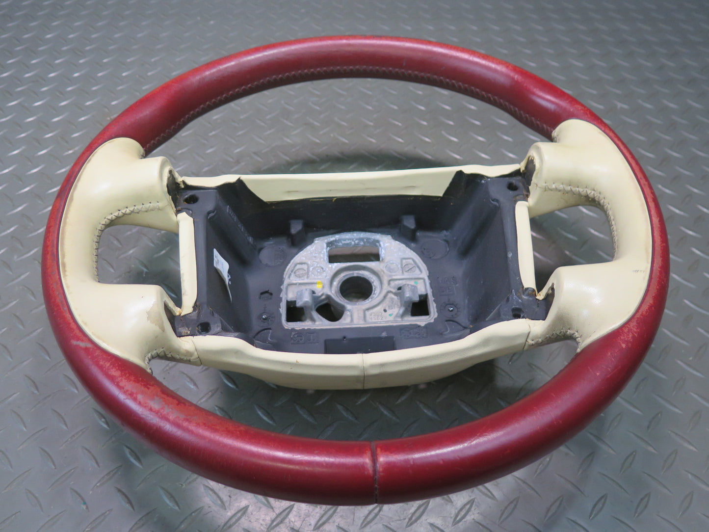 2006-2012 Bentley Continental Flying Spur Leather Steering RED Beige