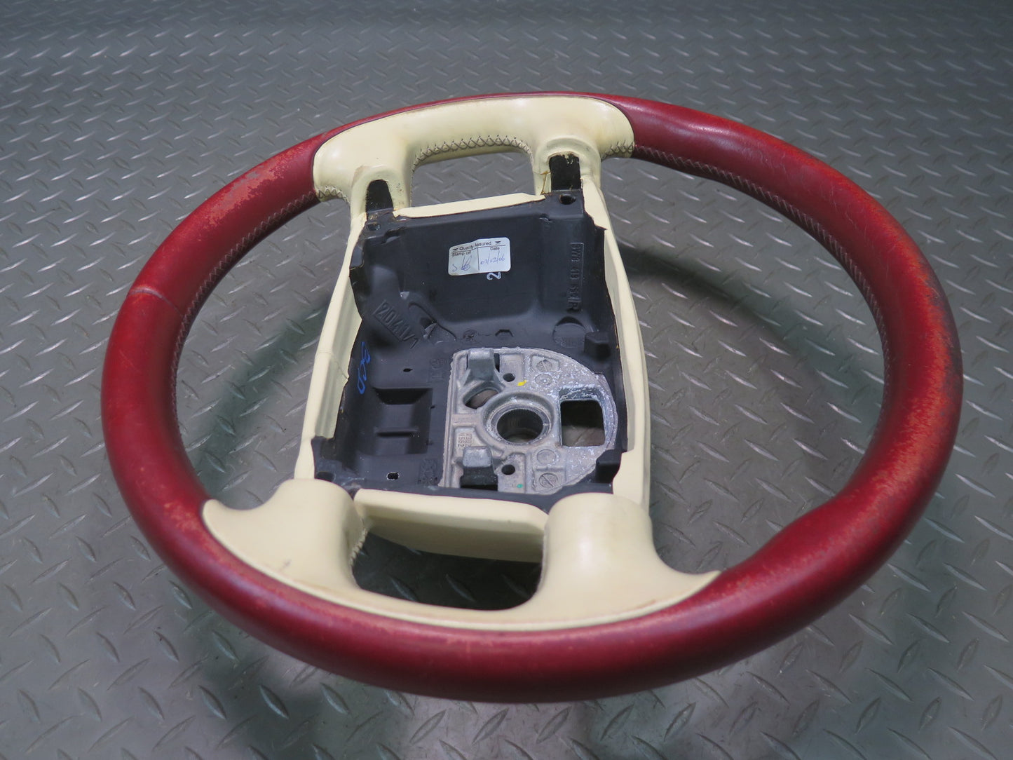 2006-2012 Bentley Continental Flying Spur Leather Steering RED Beige