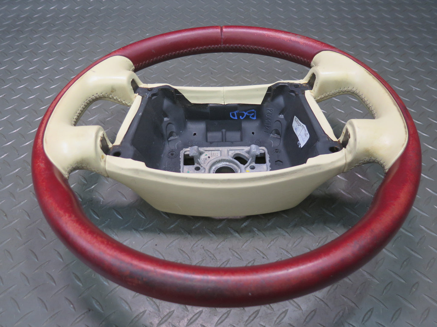 2006-2012 Bentley Continental Flying Spur Leather Steering RED Beige