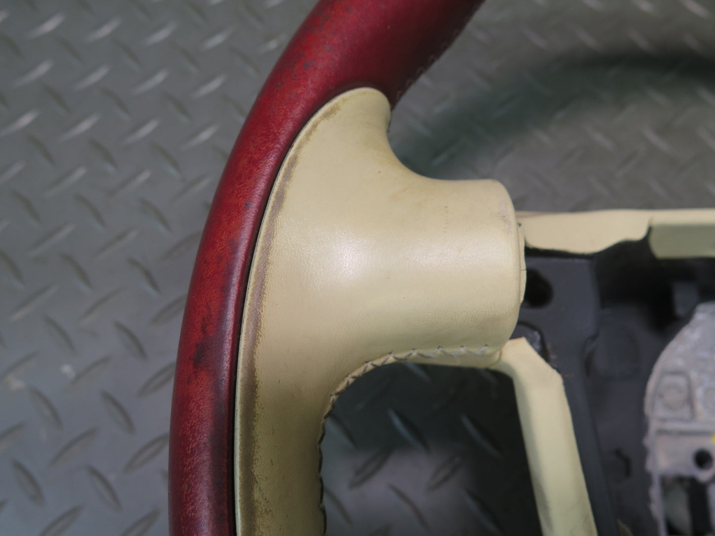 2006-2012 Bentley Continental Flying Spur Leather Steering RED Beige