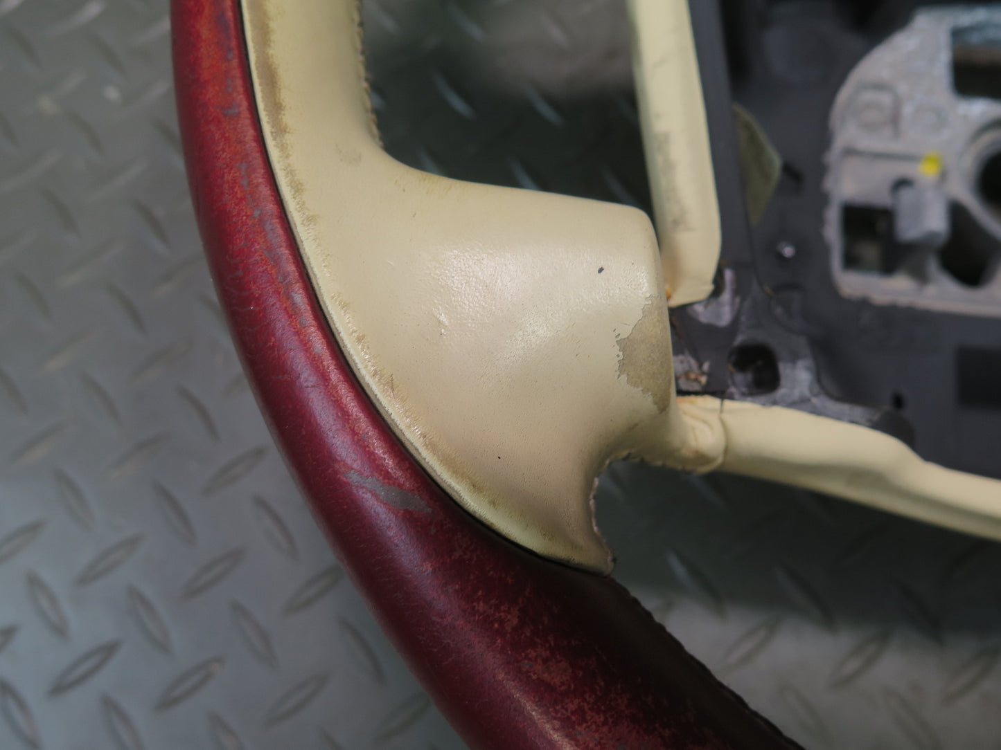 2006-2012 Bentley Continental Flying Spur Leather Steering RED Beige