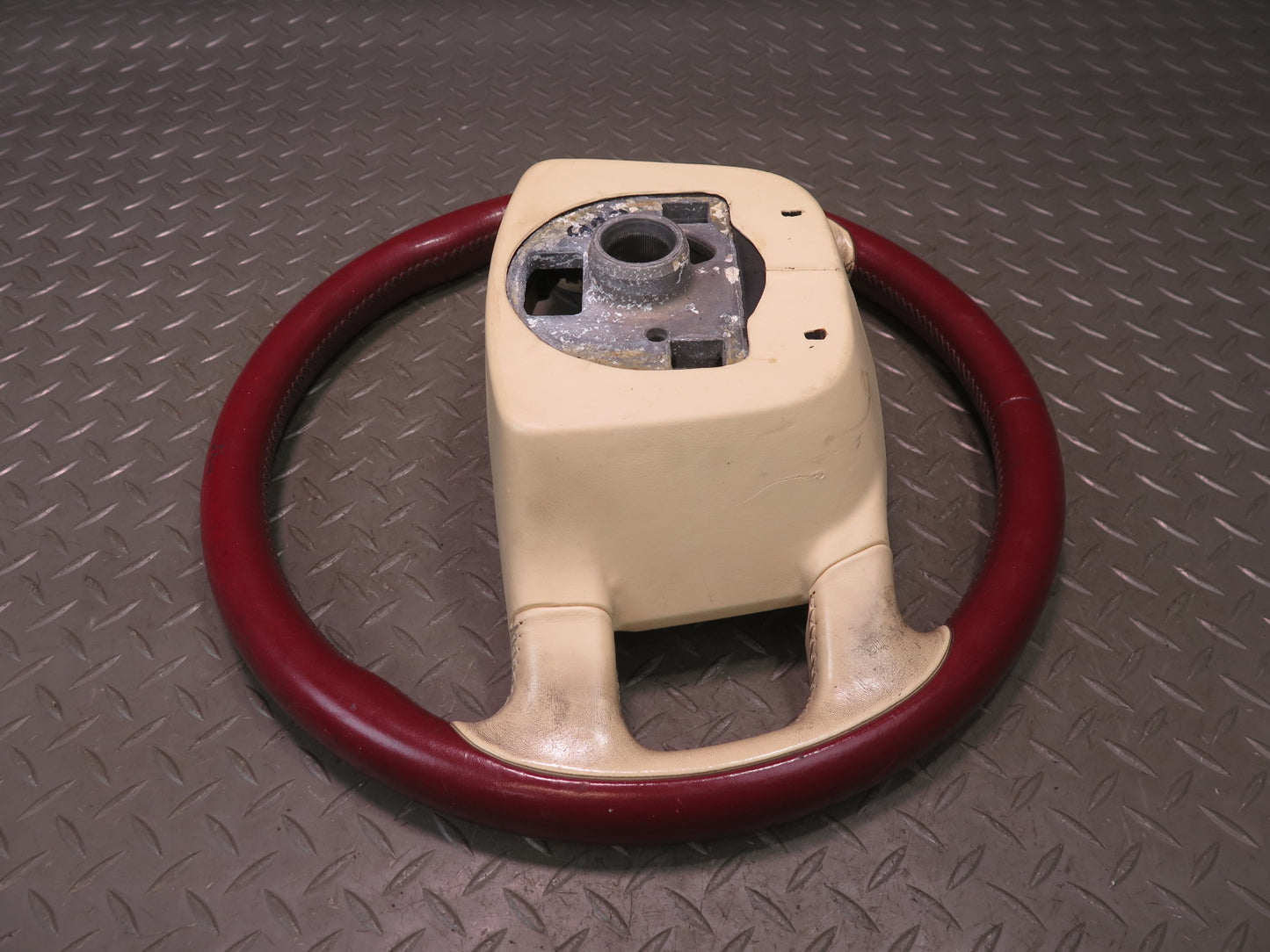 2006-2012 Bentley Continental Flying Spur Leather Steering RED Beige