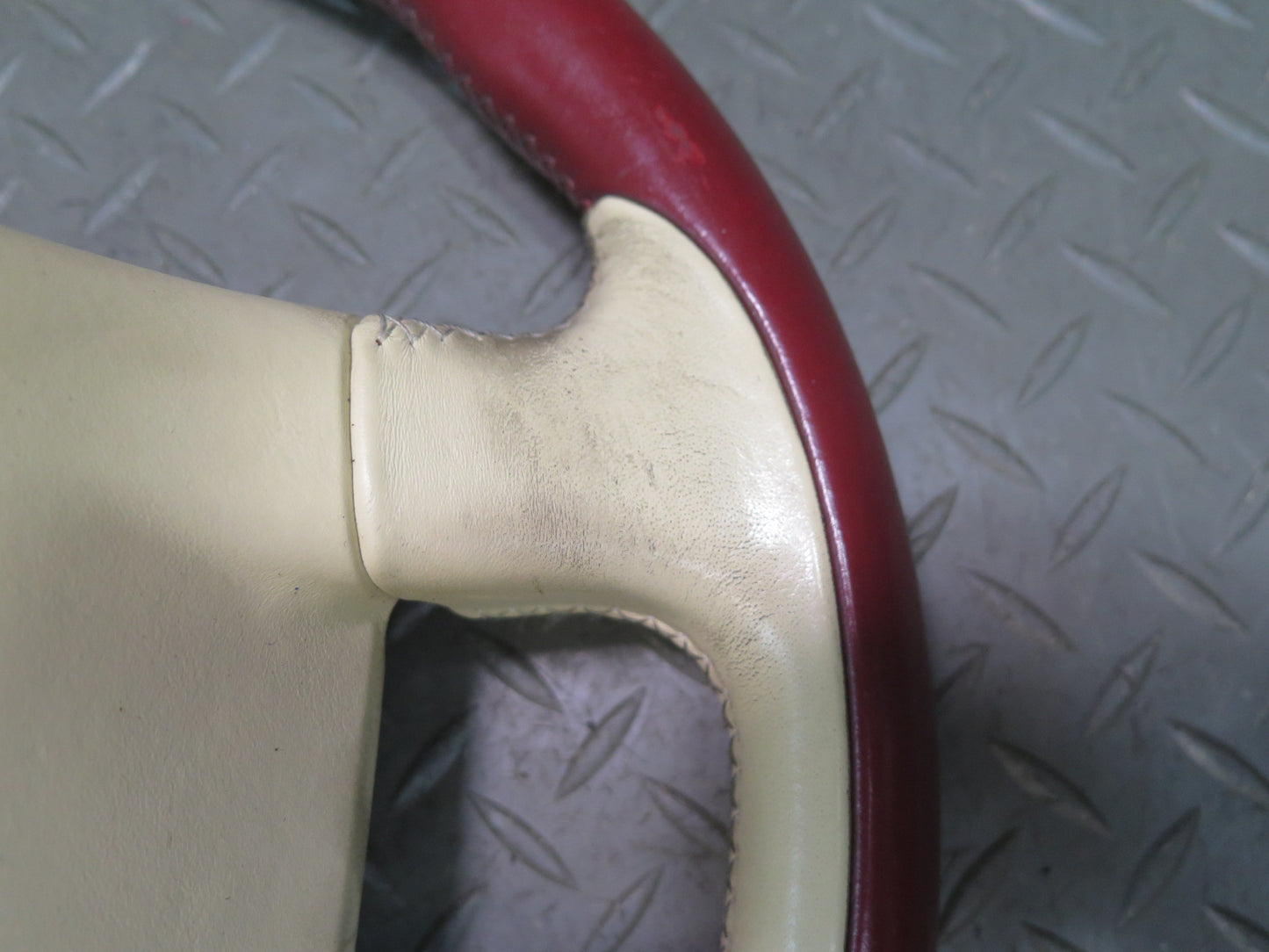 2006-2012 Bentley Continental Flying Spur Leather Steering RED Beige