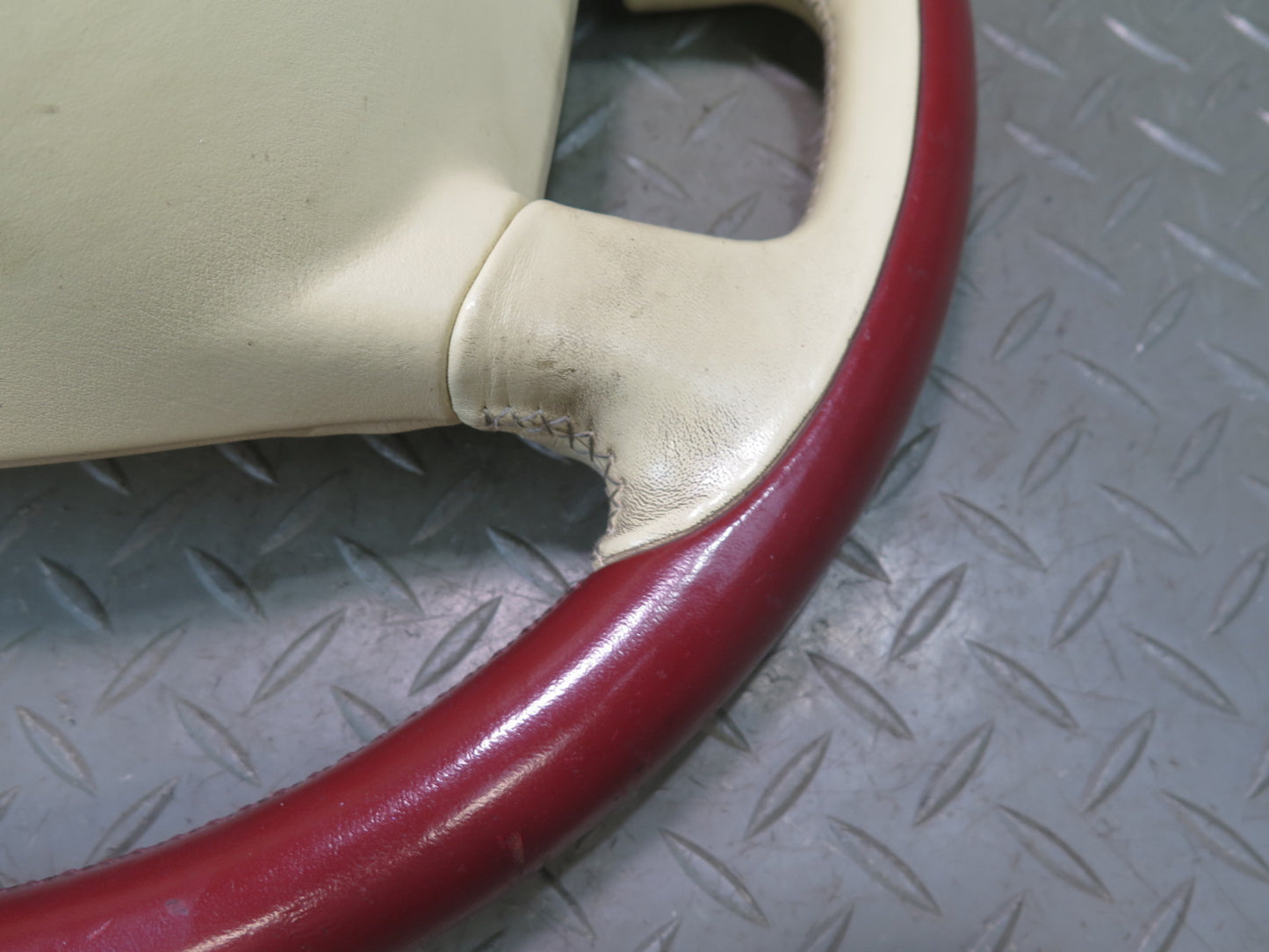 2006-2012 Bentley Continental Flying Spur Leather Steering RED Beige