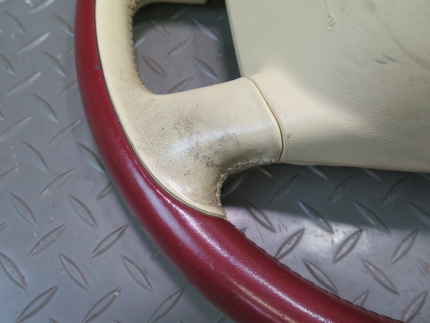 2006-2012 Bentley Continental Flying Spur Leather Steering RED Beige