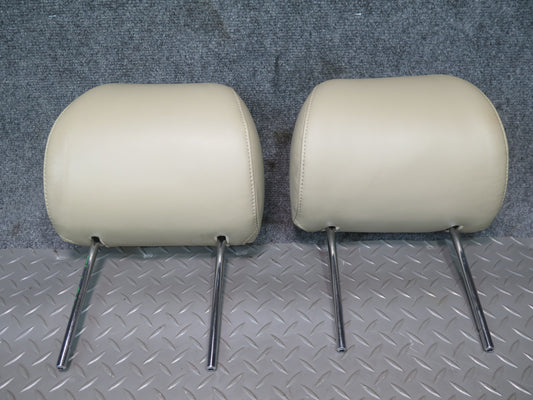 98-00 Lexus LS400 UCF20L Set of 2 Front Left & Right Seat Leather Headrest OEM