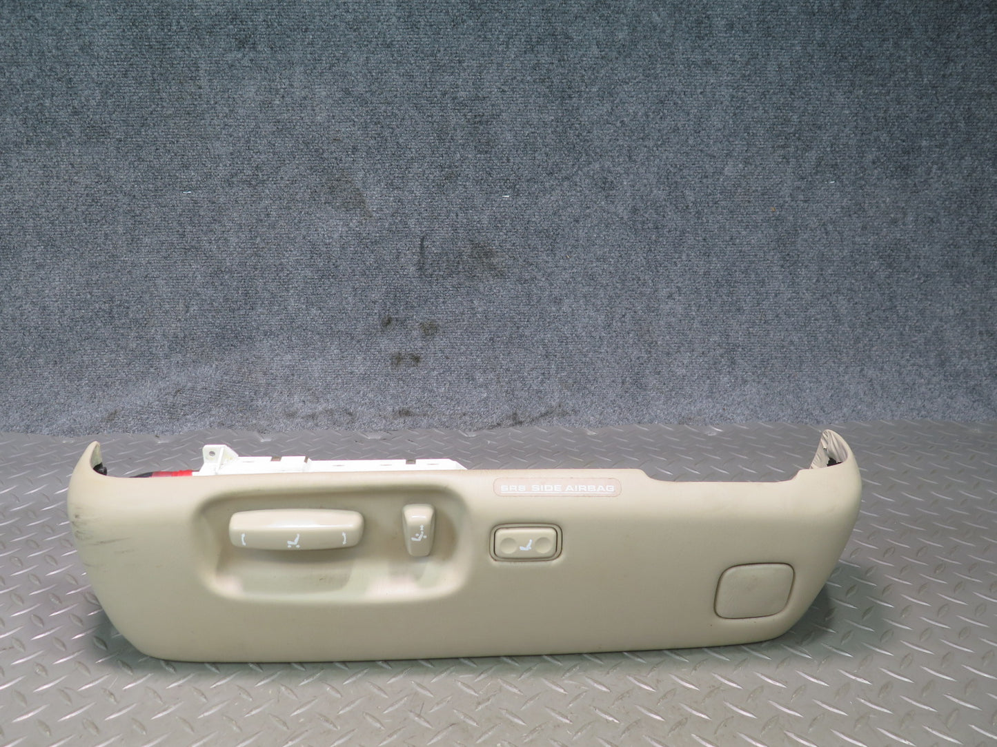98-00 Lexus UCF20L LS400 Front Left Seat Adjust Trim Cover  w Switch Ivory OEM