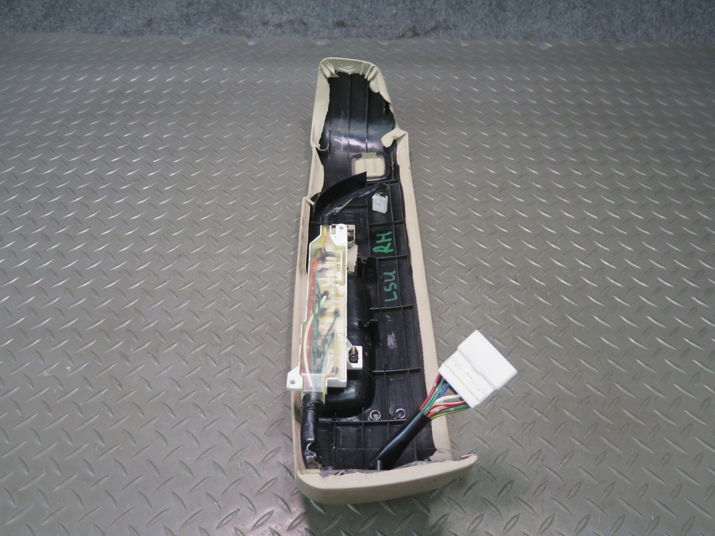 98-00 Lexus UCF20L LS400 Front Right Seat Adjust Trim Cover  w Switch Ivory OEM