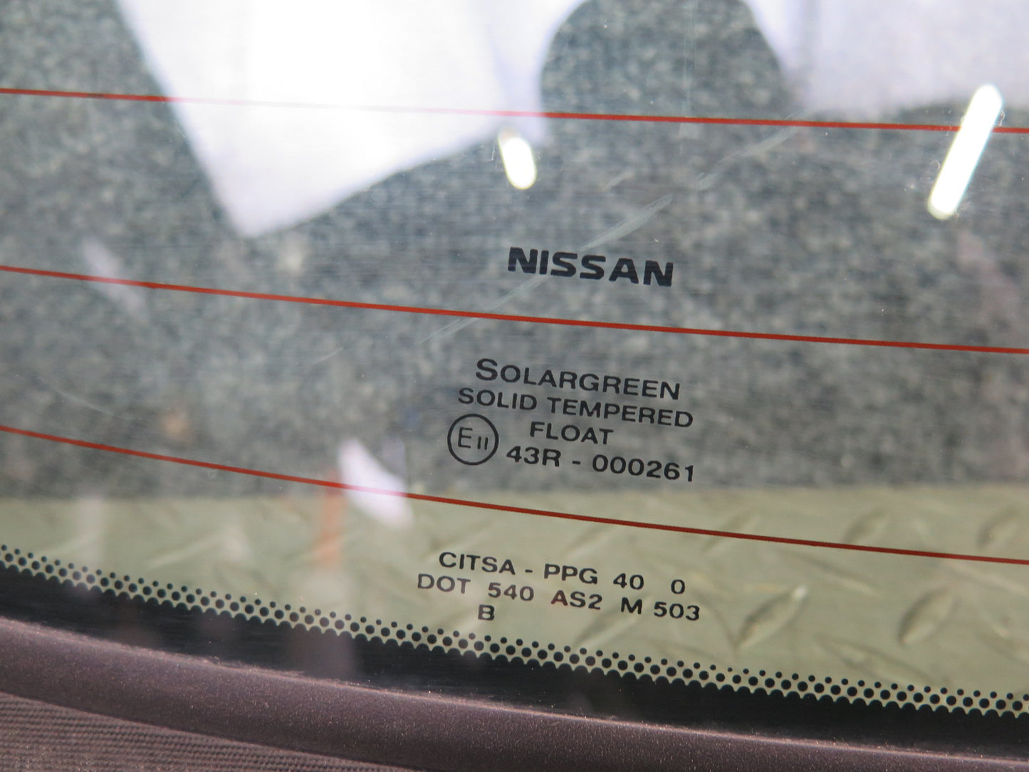10-19 Nissan 370Z Z34 Convertible Rear Heated Windshield Glass Window OEM
