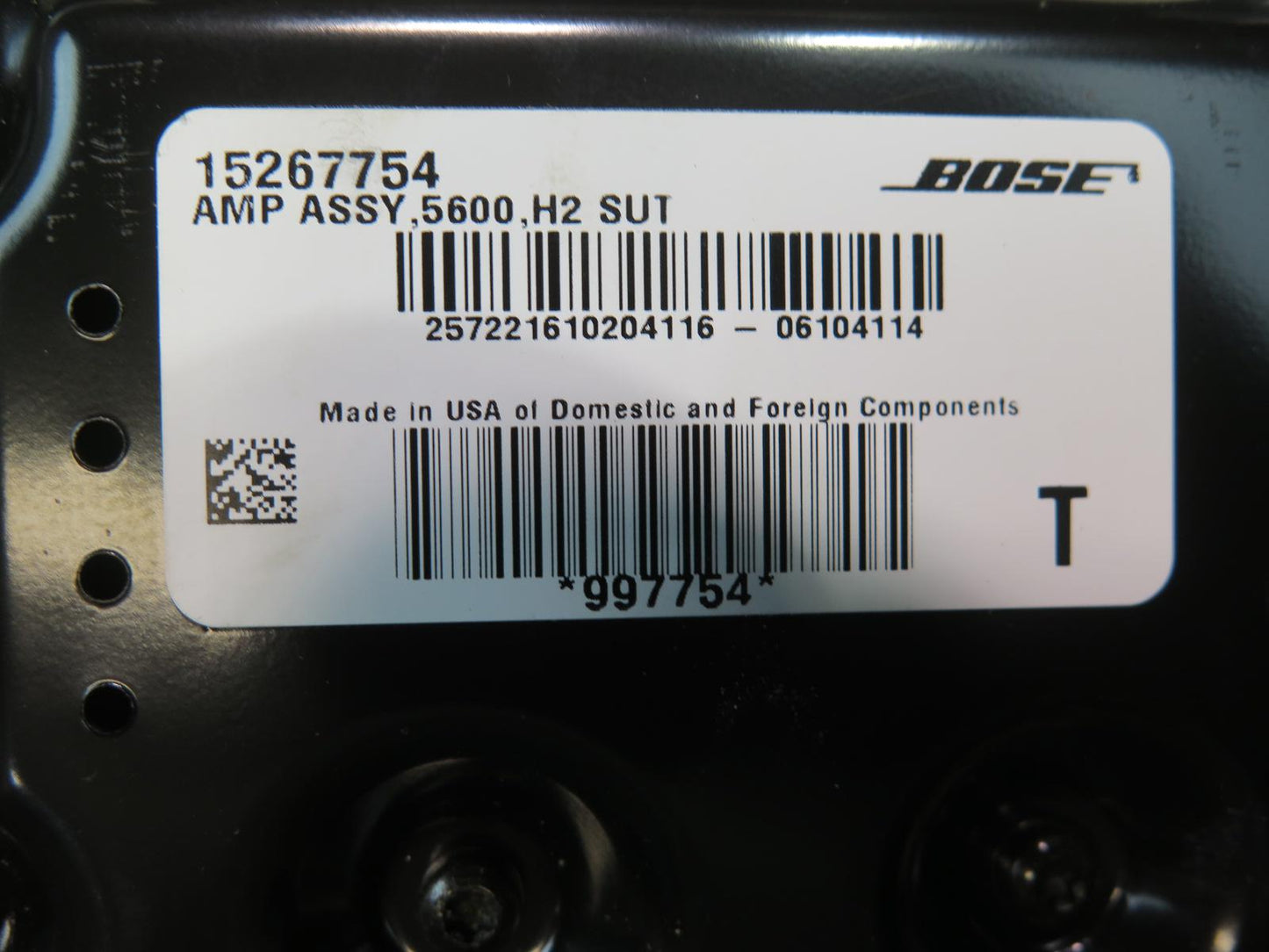 2005-2007 Hummer H2 Bose Radio Audio System Amplifier AMP 15267754