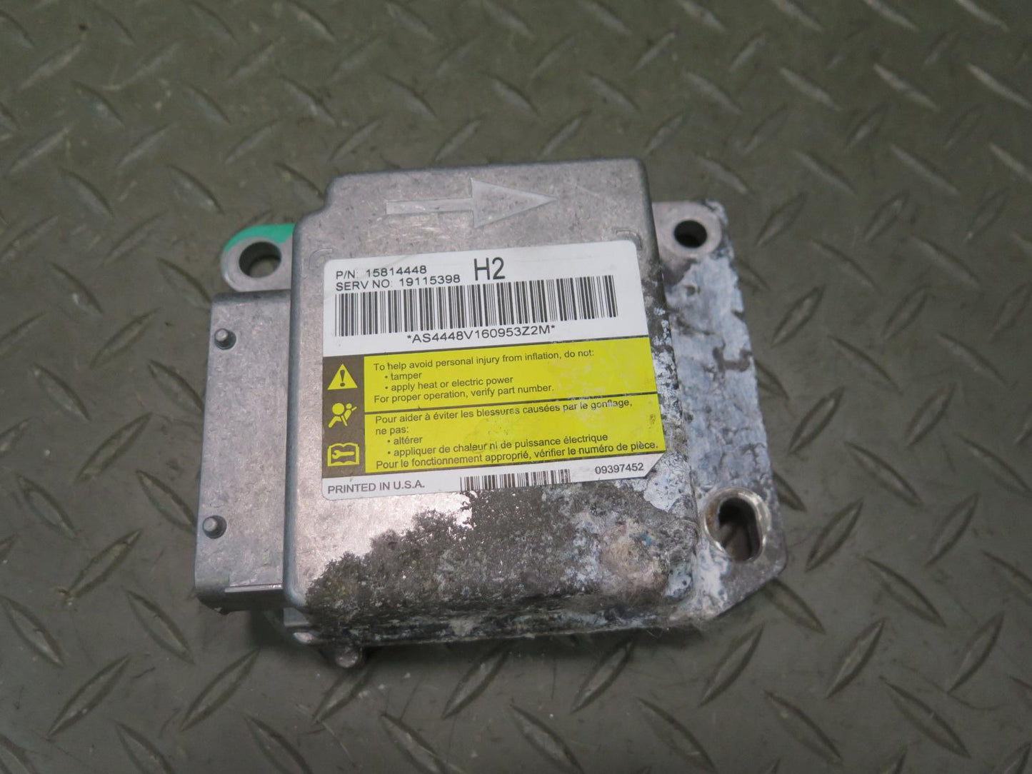 06-07 HUMMER H2 SRS AIRBAG CONTROL MODULE UNIT 15814448 OEM