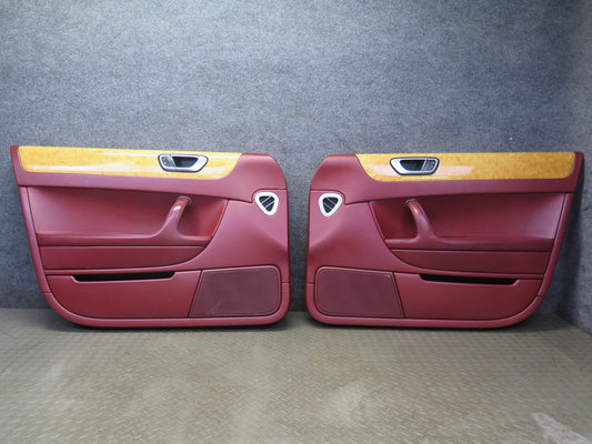2006-2012 Bentley Flying Spur Front Left Right Side Interior Door Panel Trim Set