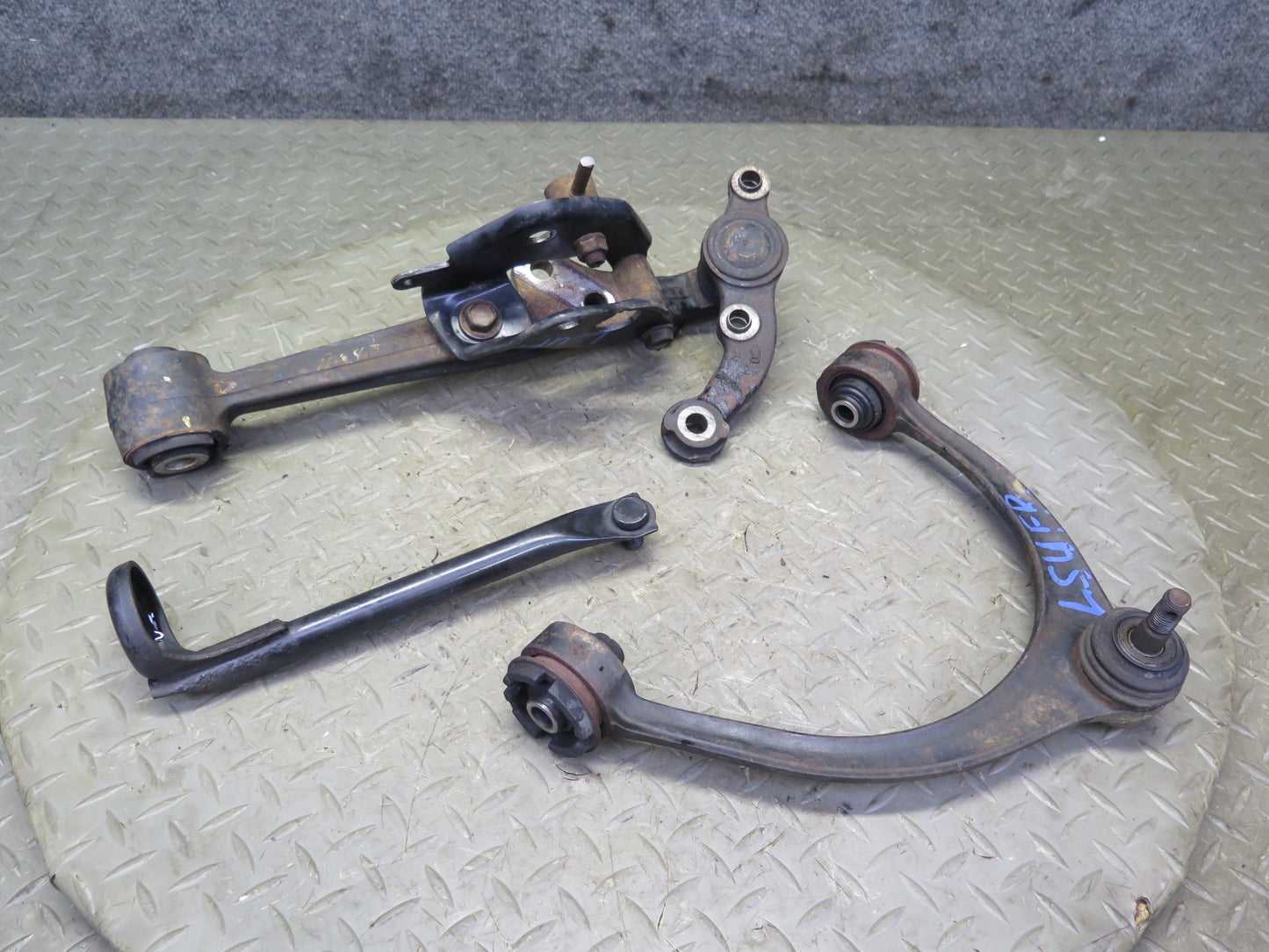 98-00 Lexus UCF20L LS400 Set of 3 Front Right Upper & Lower Control Arm OEM