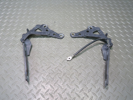 03-08 BMW E86 E85 Z4 Set of 2 Front Left & Right Hood Bonnet Hinge Schwarz OEM